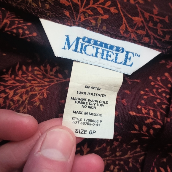 Vintage Michele Fairy Grunge Maxi Wrap Skirt Womens 6 Petite Fall Floral Forest - Picture 7 of 9